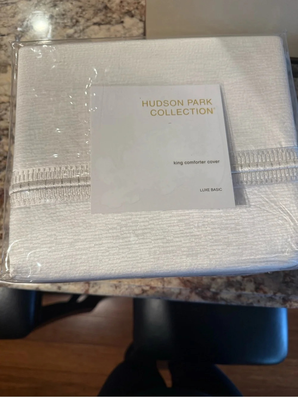 Hudson Jeans Cream Hudson Park Collection Duvet Cover Set